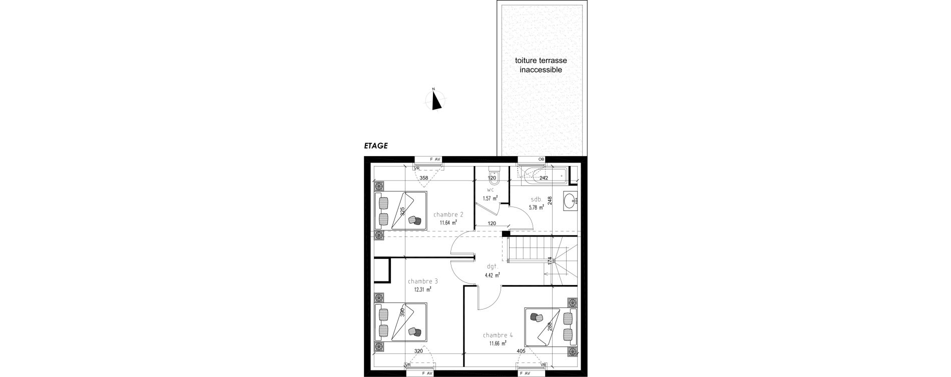 Maison T5 de 96,30 m2 &agrave; Vannes Beaupr&eacute; - la lande - le hesqueno - grasdor