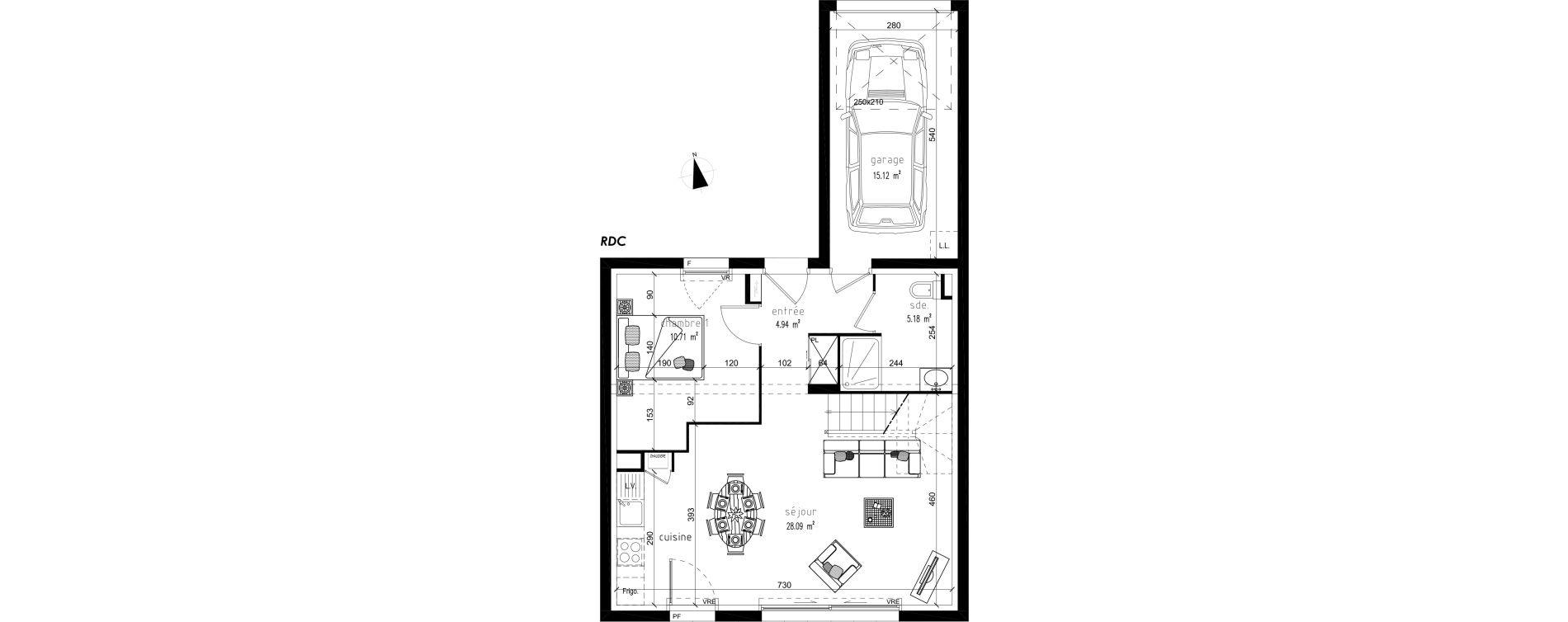 Maison T5 de 96,30 m2 &agrave; Vannes Beaupr&eacute; - la lande - le hesqueno - grasdor