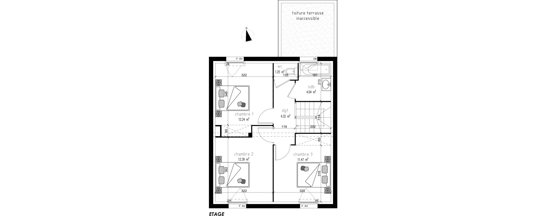 Maison T4 de 86,00 m2 &agrave; Vannes Beaupr&eacute; - la lande - le hesqueno - grasdor