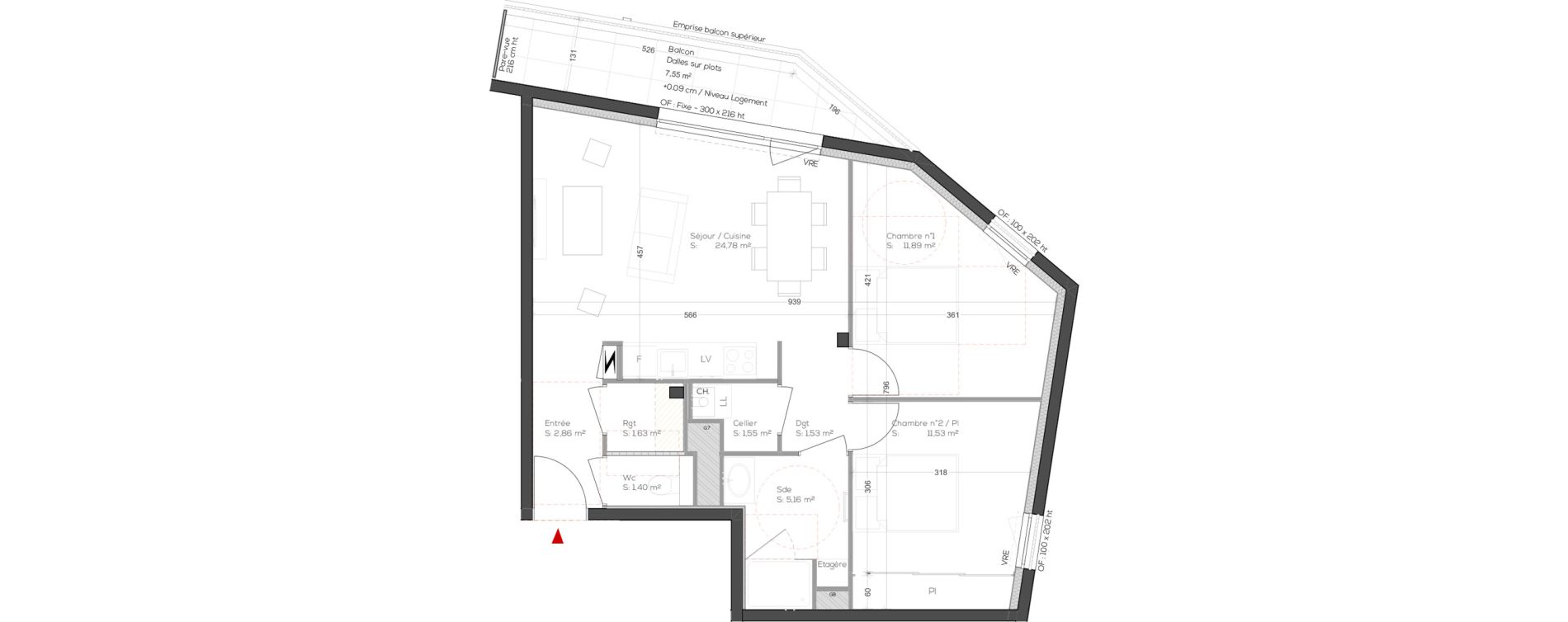 Appartement T3 de 62,33 m2 &agrave; Vannes Bernus - kergypt - keruzen - campen