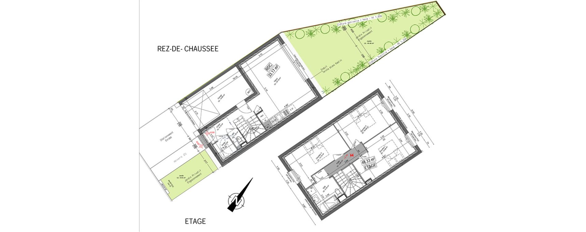Maison T4 de 82,76 m2 &agrave; Vannes Beaupr&eacute; - la lande - le hesqueno - grasdor