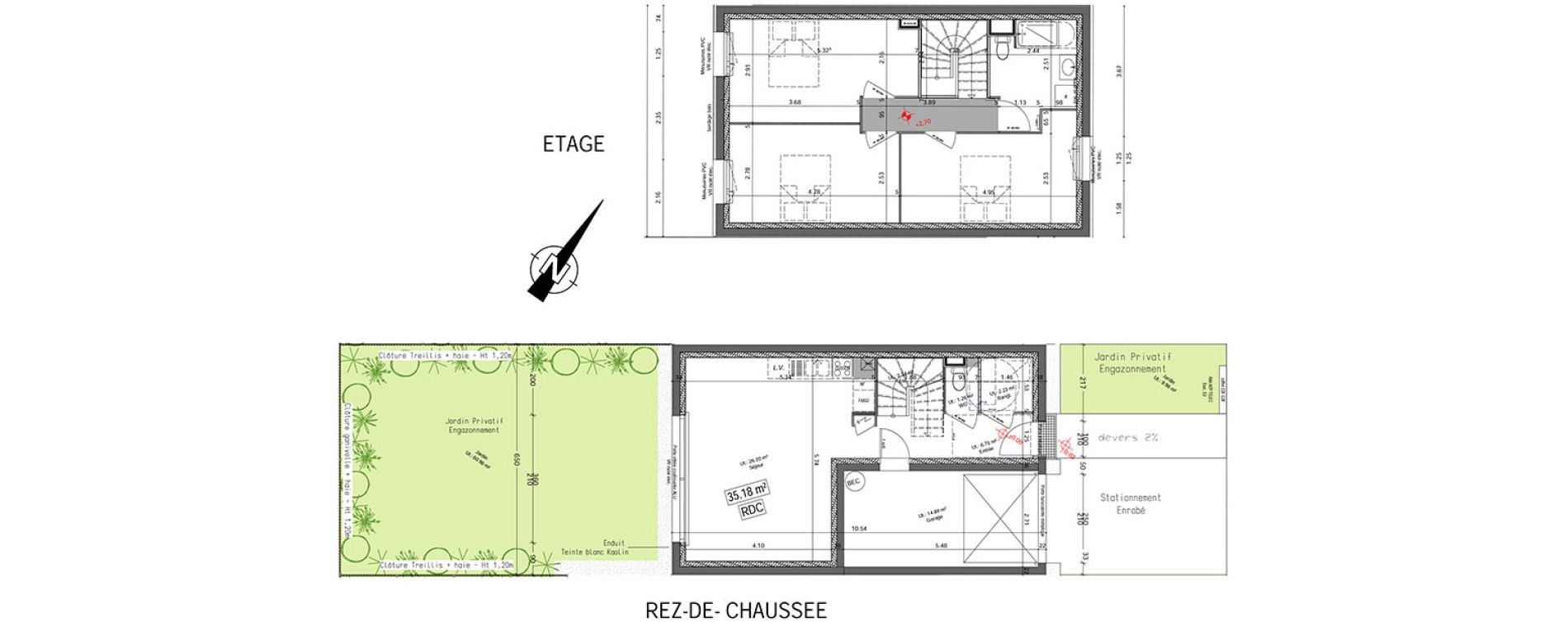 Maison T4 de 86,75 m2 &agrave; Vannes Beaupr&eacute; - la lande - le hesqueno - grasdor