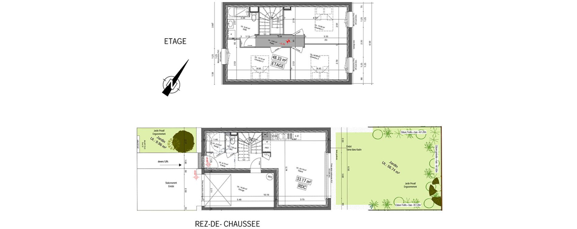 Maison T4 de 82,75 m2 &agrave; Vannes Beaupr&eacute; - la lande - le hesqueno - grasdor