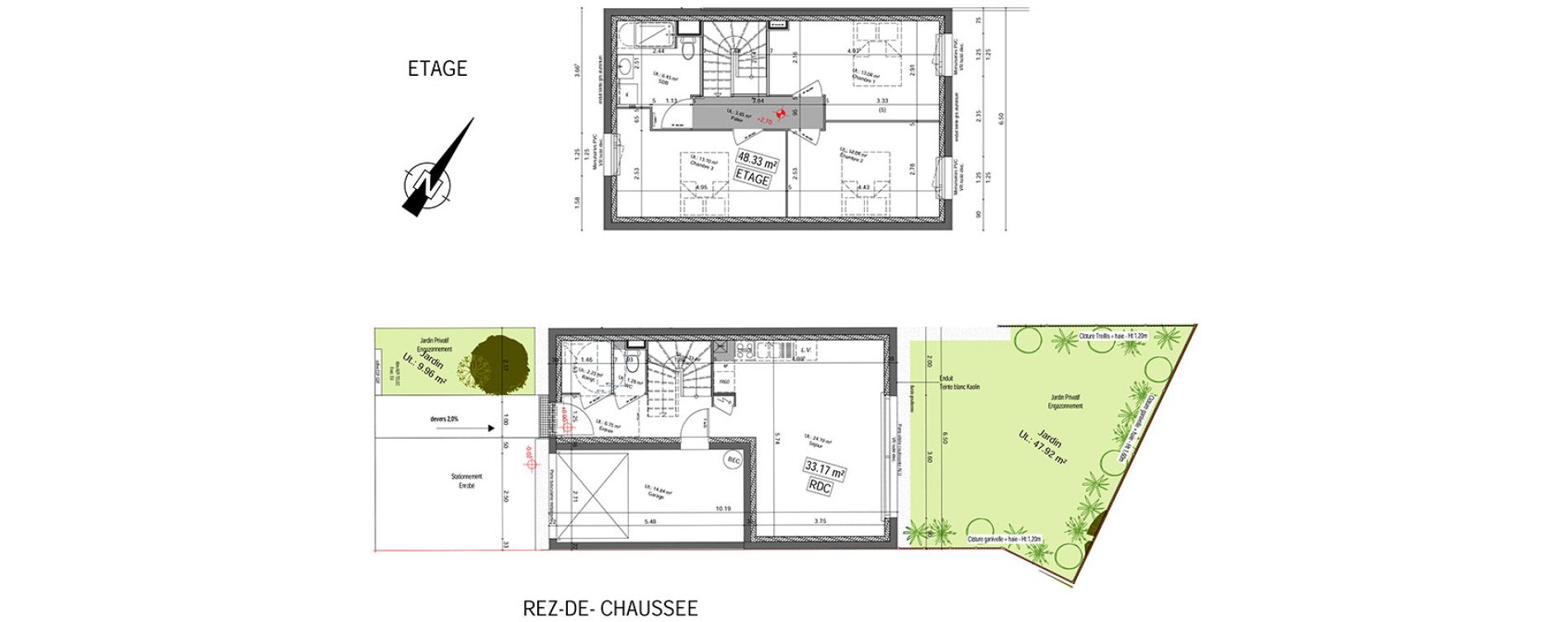 Maison T4 de 82,75 m2 &agrave; Vannes Beaupr&eacute; - la lande - le hesqueno - grasdor
