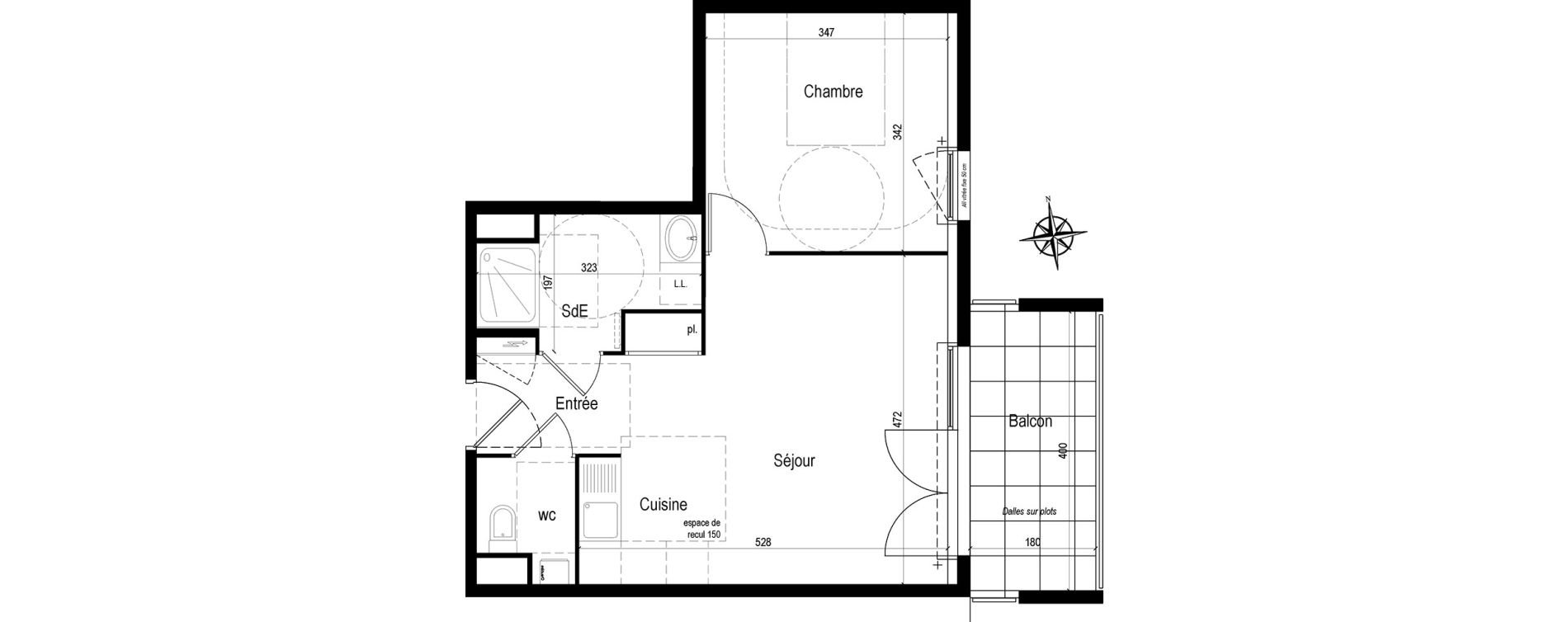 Appartement T2 de 44,11 m2 &agrave; Vannes Bernus - kergypt - keruzen - campen