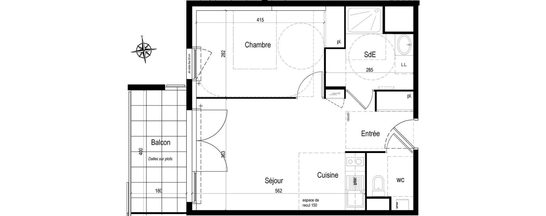 Appartement T2 de 43,98 m2 &agrave; Vannes Bernus - kergypt - keruzen - campen