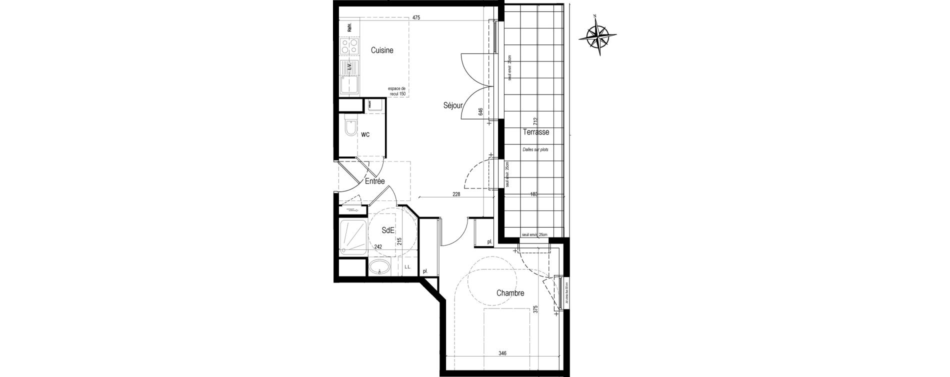 Appartement T2 de 49,37 m2 &agrave; Vannes Bernus - kergypt - keruzen - campen