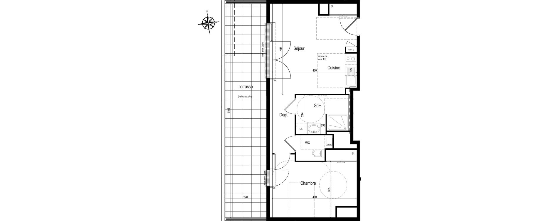 Appartement T2 de 49,13 m2 &agrave; Vannes Bernus - kergypt - keruzen - campen