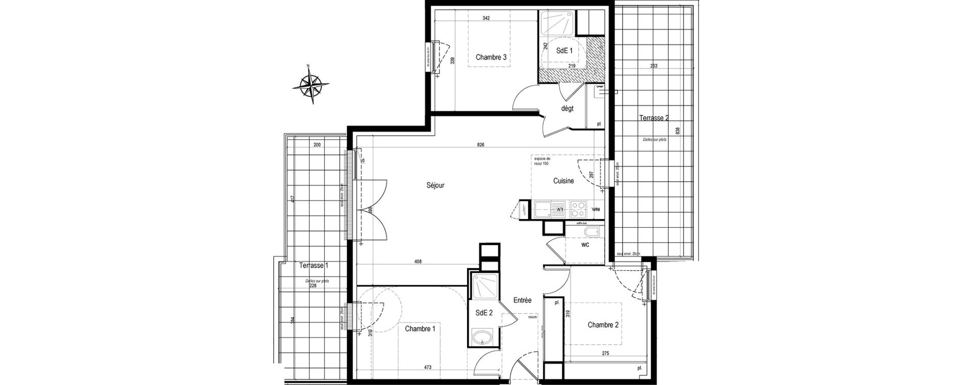 Appartement T4 de 91,52 m2 &agrave; Vannes Bernus - kergypt - keruzen - campen