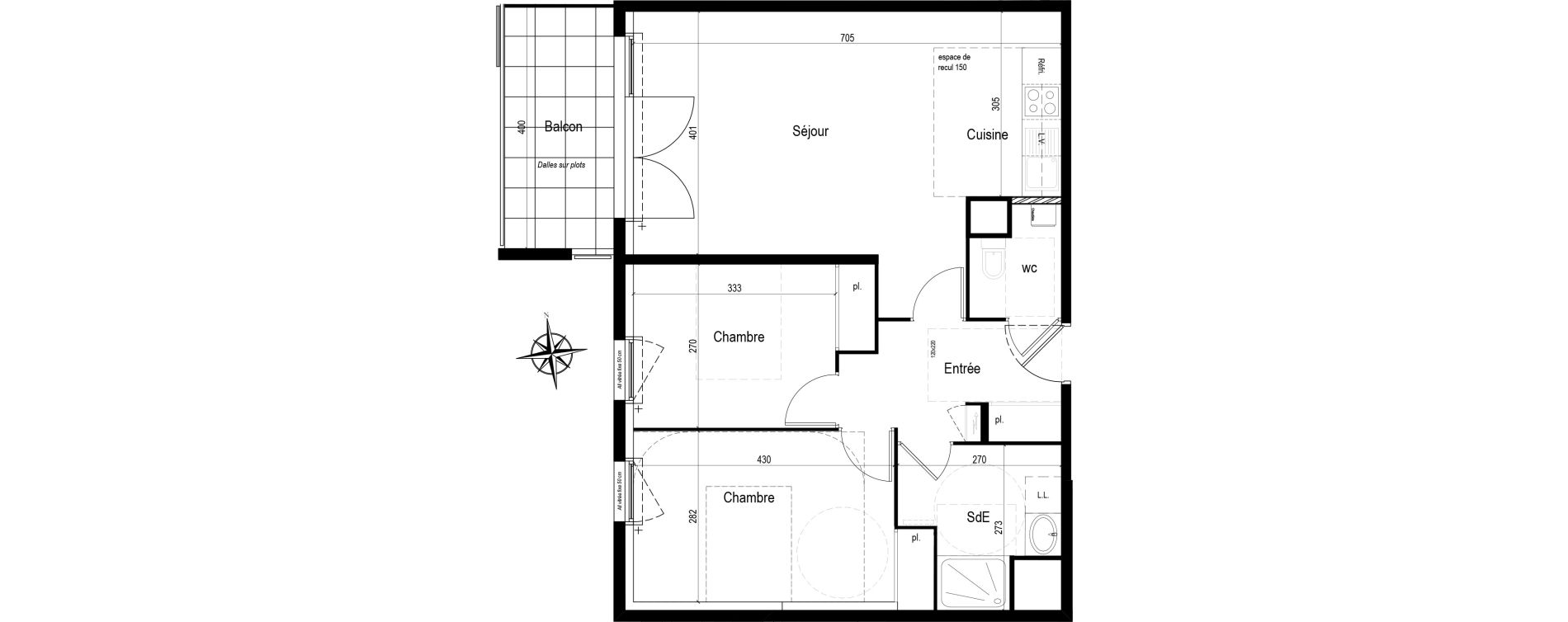 Appartement T3 de 65,82 m2 &agrave; Vannes Bernus - kergypt - keruzen - campen