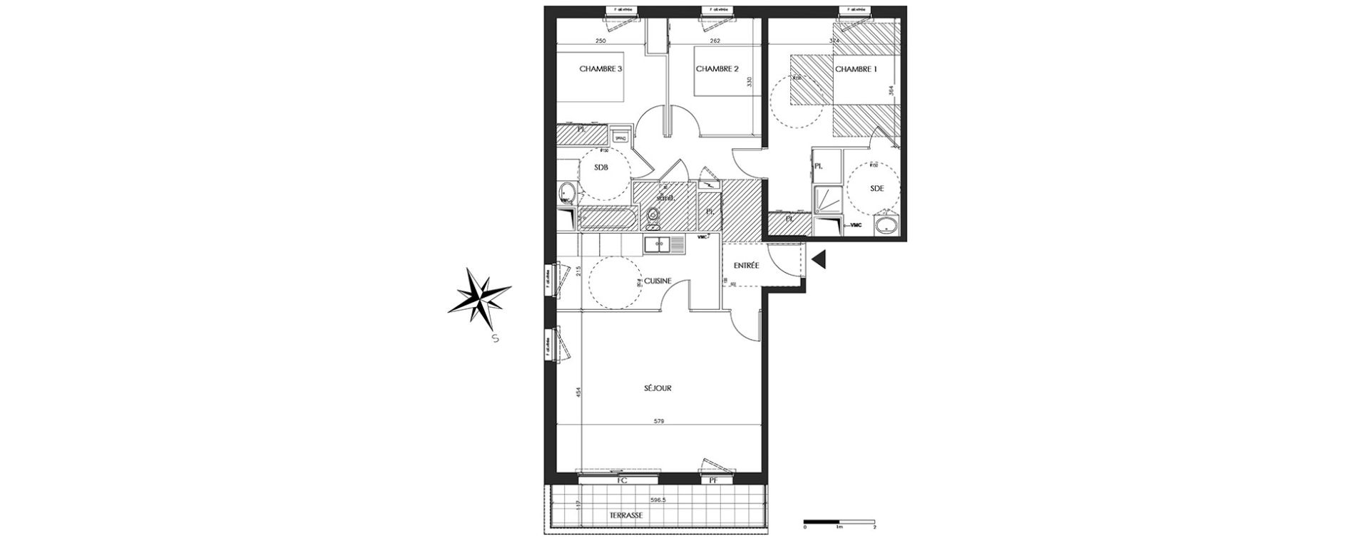 Appartement T4 de 95,46 m2 &agrave; Vannes Beaupr&eacute; - la lande - le hesqueno - grasdor
