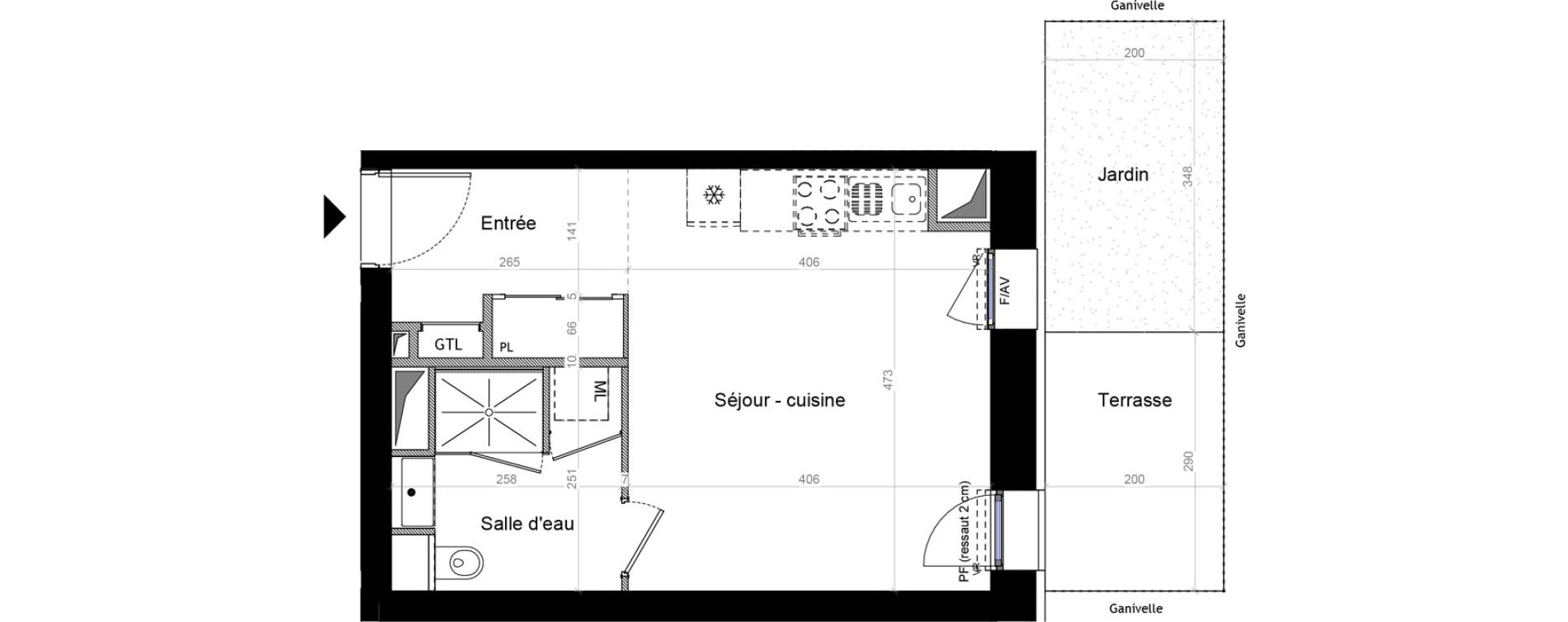 Appartement T1 de 29,95 m2 &agrave; Champhol Zac des antennes