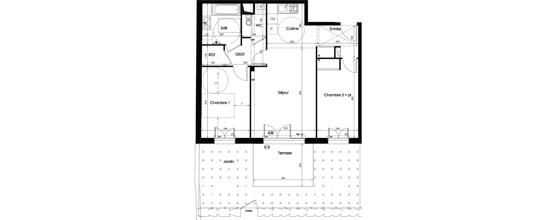 Appartement T3 de 65,03 m2 &agrave; Chartres Hauts de chartres