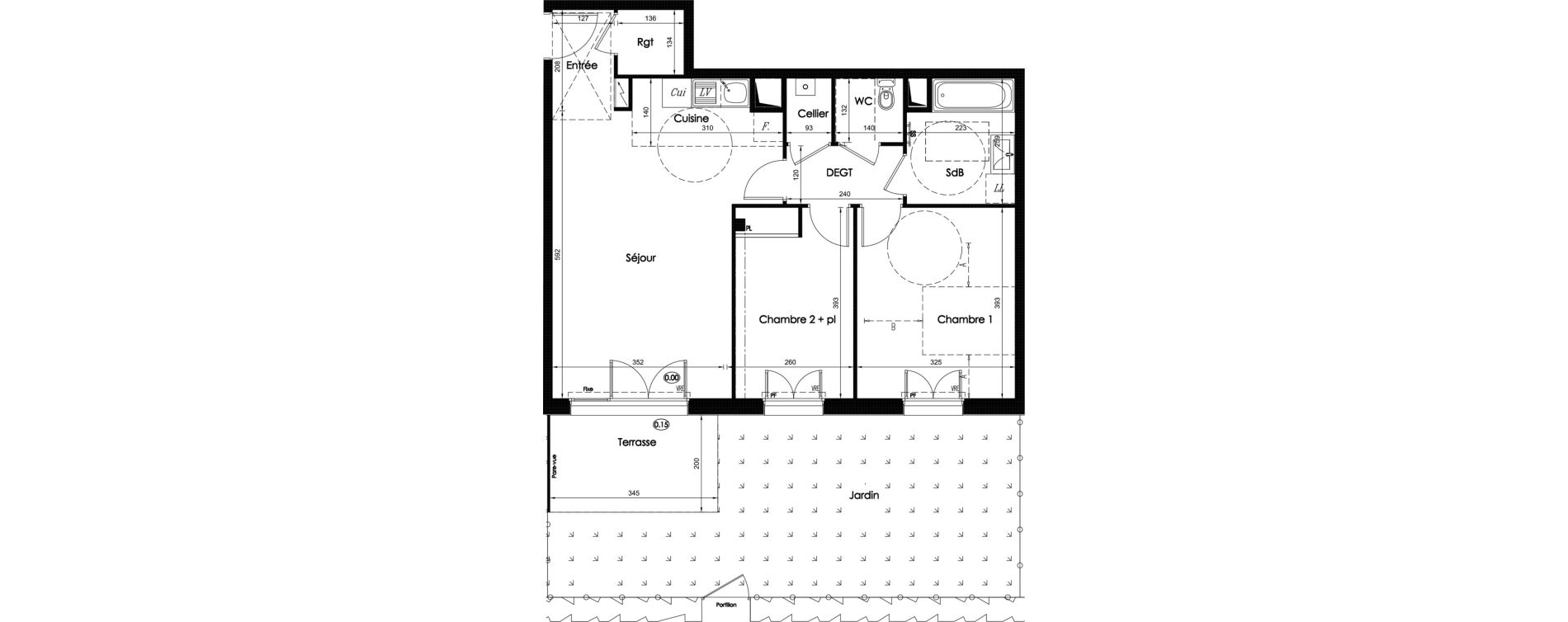 Appartement T3 de 63,53 m2 &agrave; Chartres Hauts de chartres