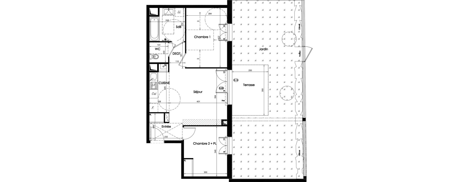 Appartement T3 de 54,41 m2 &agrave; Chartres Hauts de chartres