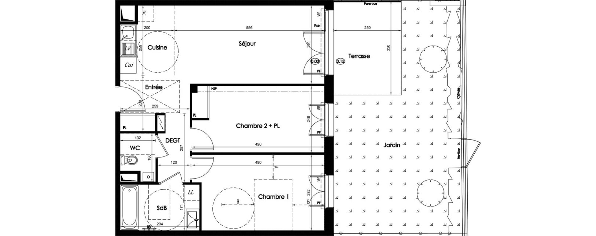 Appartement T3 de 60,48 m2 &agrave; Chartres Hauts de chartres