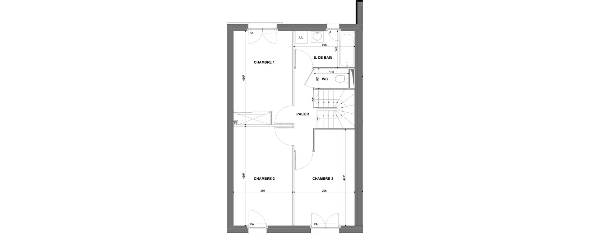 Appartement T4 de 96,60 m2 &agrave; Chartres Hotel-dieu - grand faubourg