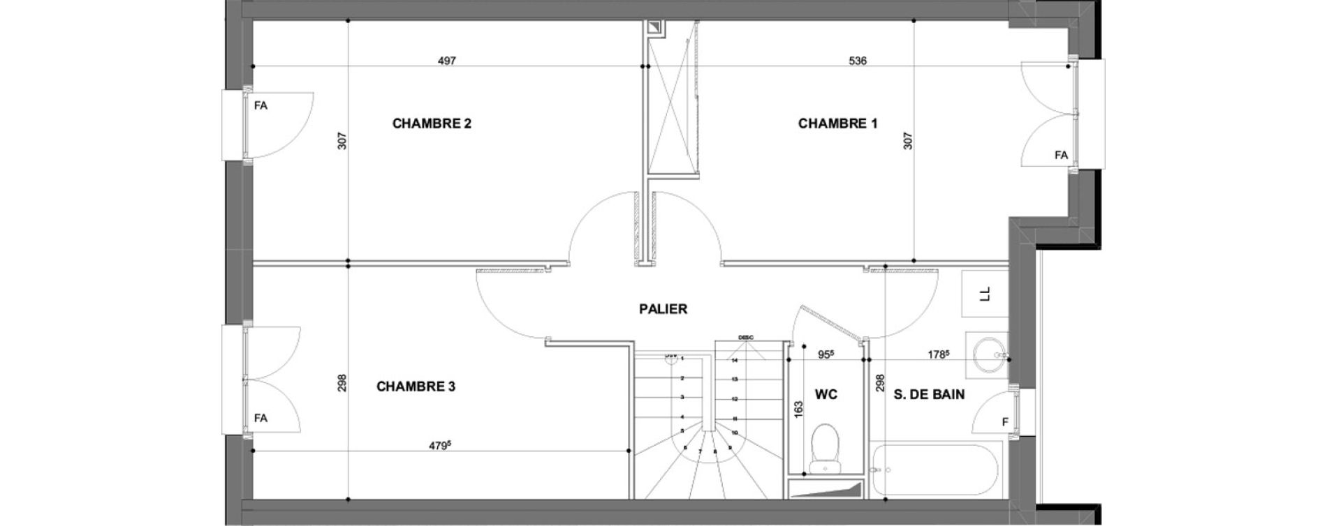 Appartement T4 de 98,52 m2 &agrave; Chartres Hotel-dieu - grand faubourg