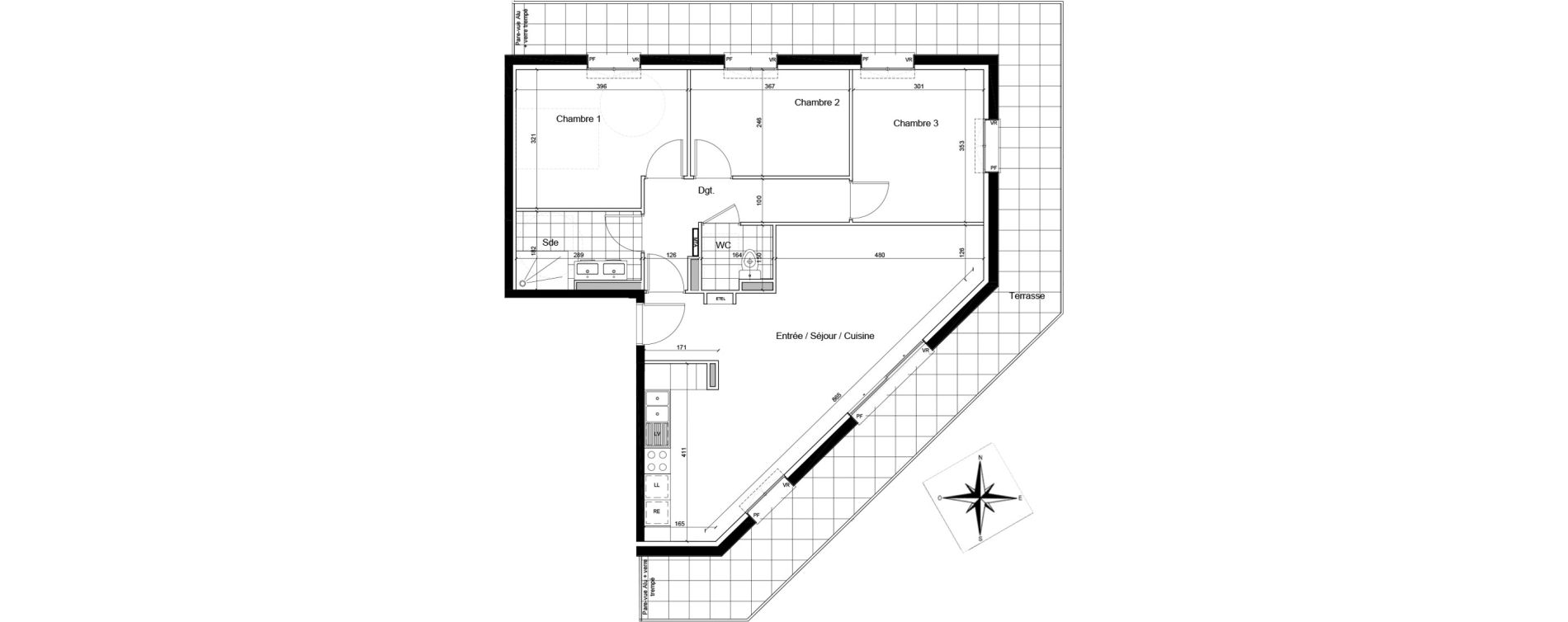 Appartement T4 de 78,55 m2 &agrave; Chartres Beaulieu - lavoisier - petits clos