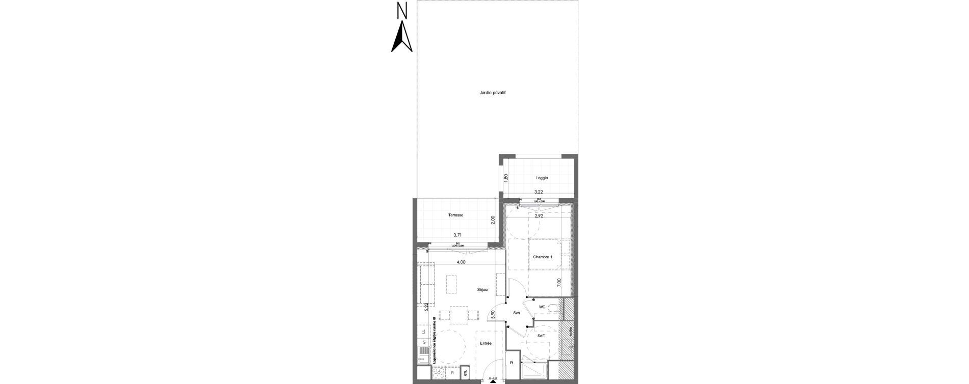 Appartement T2 de 44,28 m2 &agrave; Chartres Beaulieu - lavoisier - petits clos