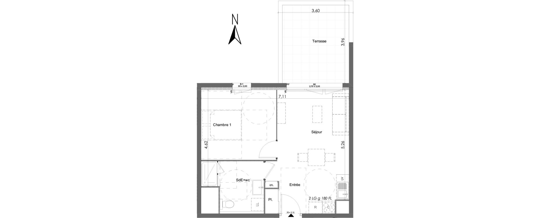 Appartement T2 de 39,47 m2 &agrave; Chartres Beaulieu - lavoisier - petits clos