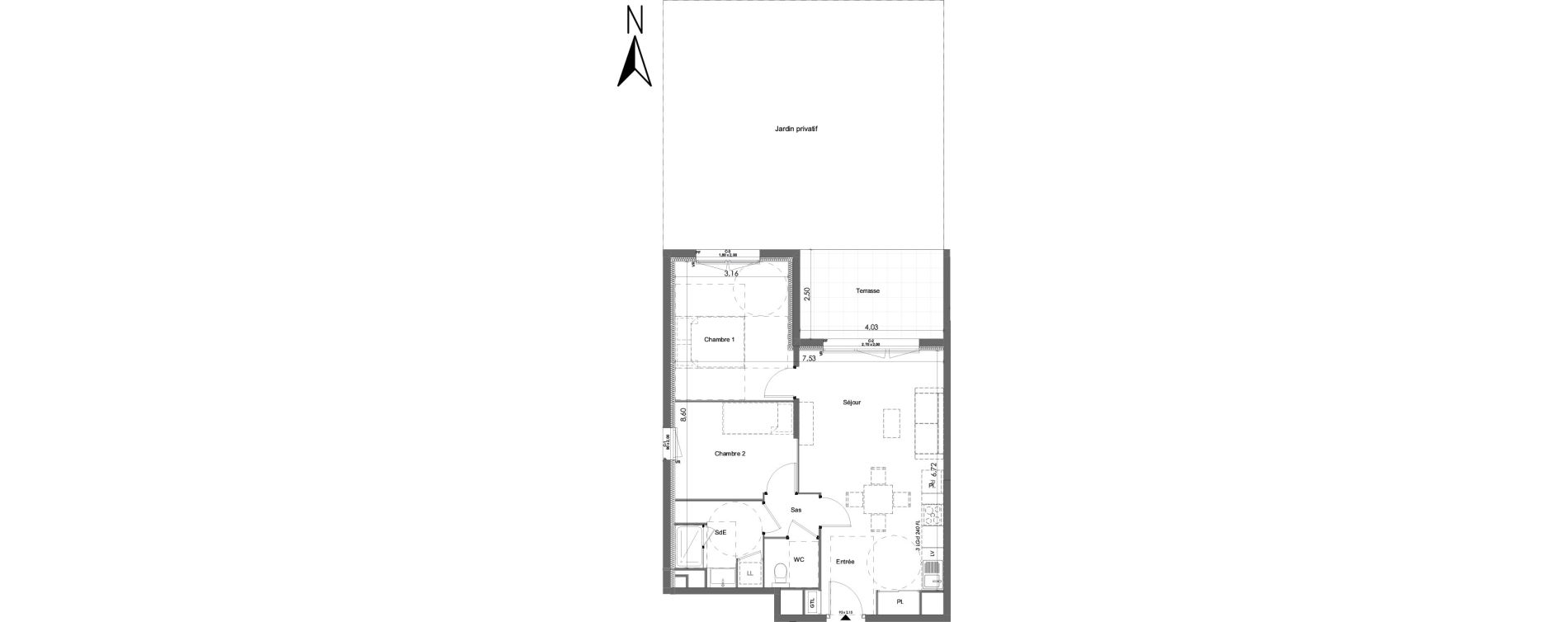 Appartement T3 de 58,18 m2 &agrave; Chartres Beaulieu - lavoisier - petits clos