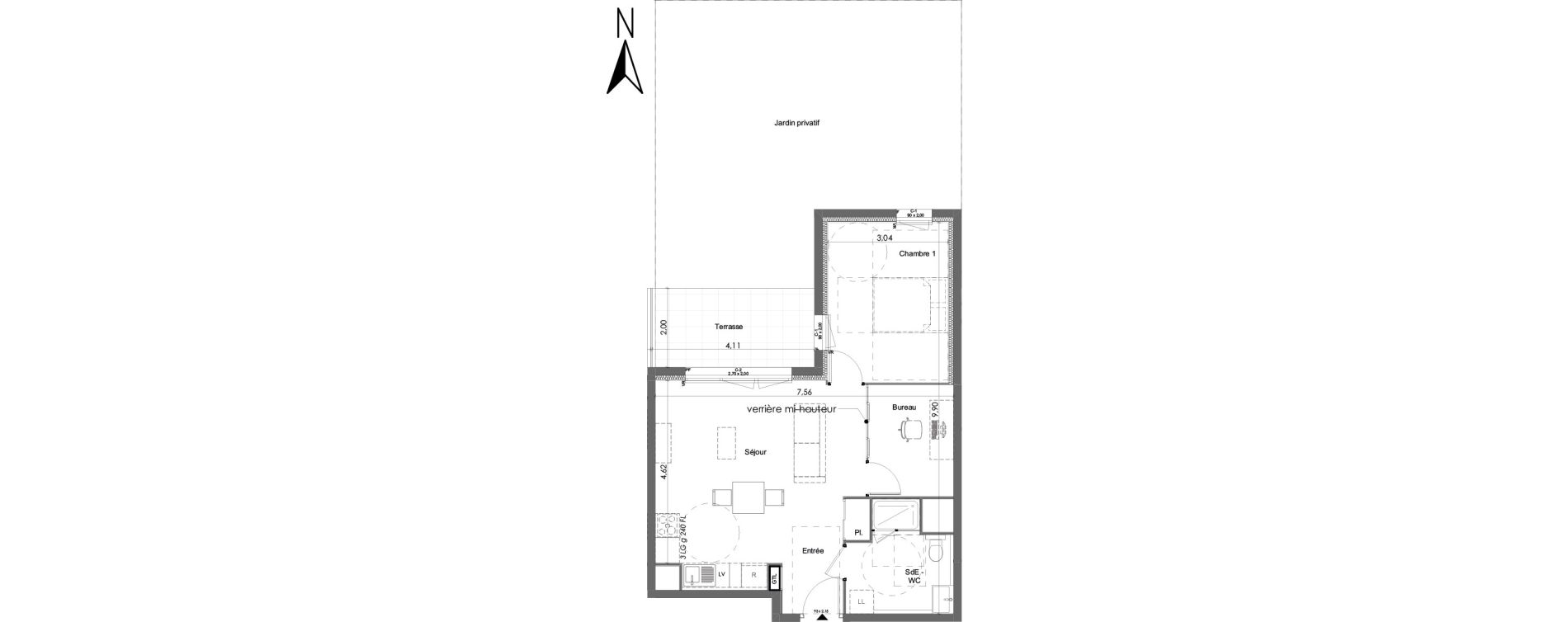 Appartement T2 de 52,28 m2 &agrave; Chartres Beaulieu - lavoisier - petits clos