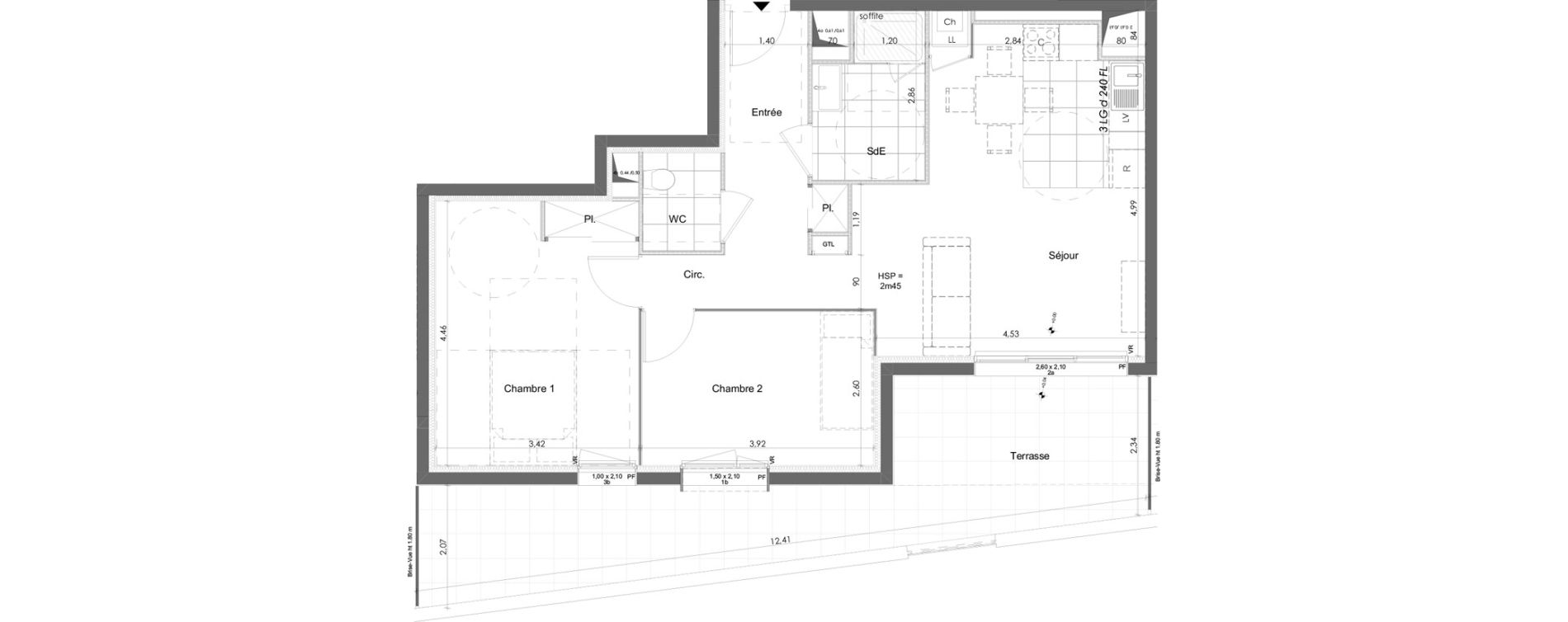 Appartement T3 de 65,23 m2 &agrave; Chartres Hotel de ville - saint pierre