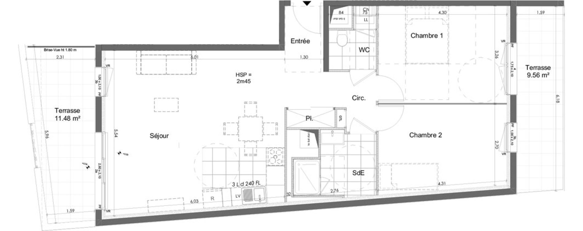 Appartement T3 de 74,43 m2 &agrave; Chartres Hotel de ville - saint pierre