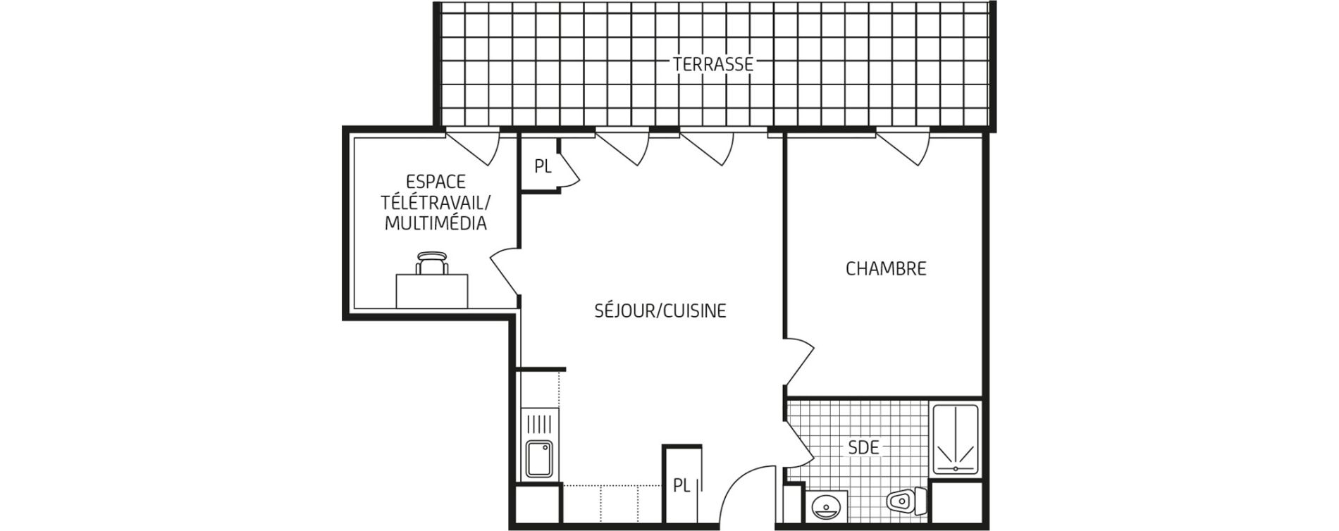 Appartement T2 bis de 50,78 m2 &agrave; Chartres Saint jean - rechevres - bourgneuf
