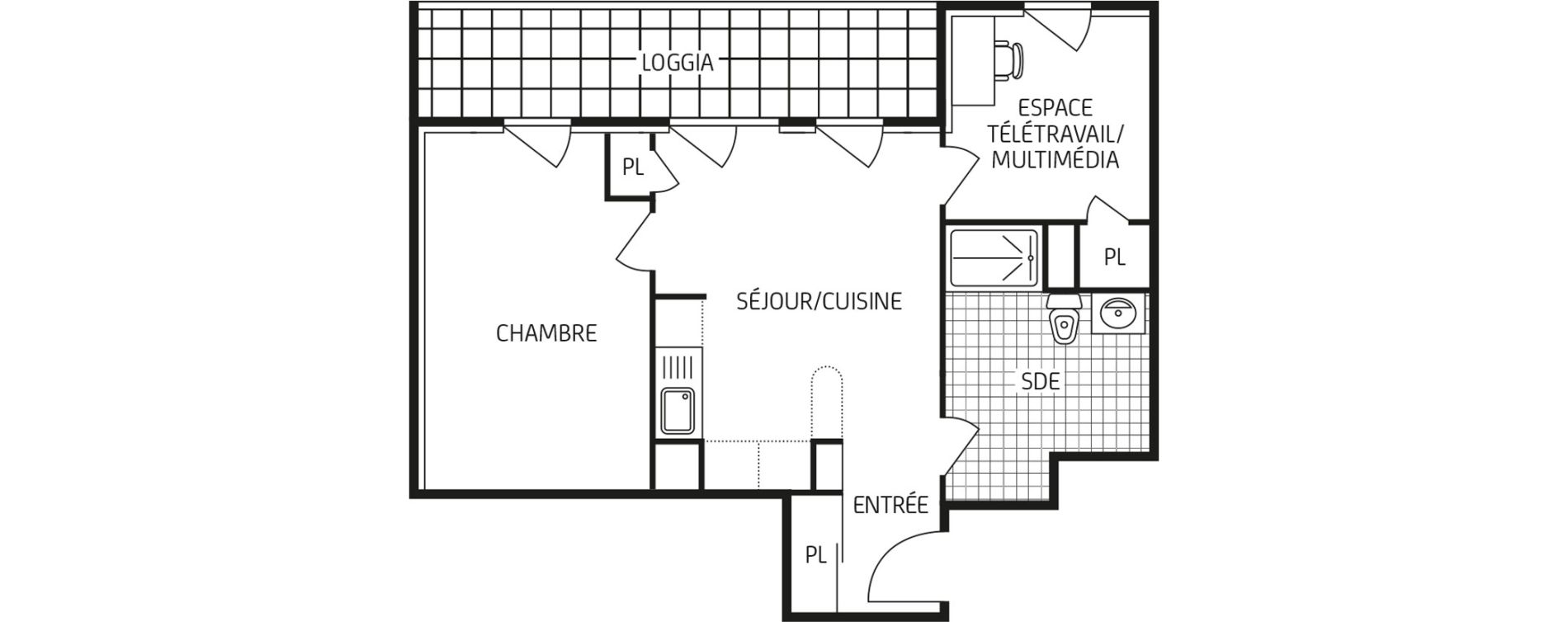 Appartement T2 bis de 46,45 m2 &agrave; Chartres Saint jean - rechevres - bourgneuf