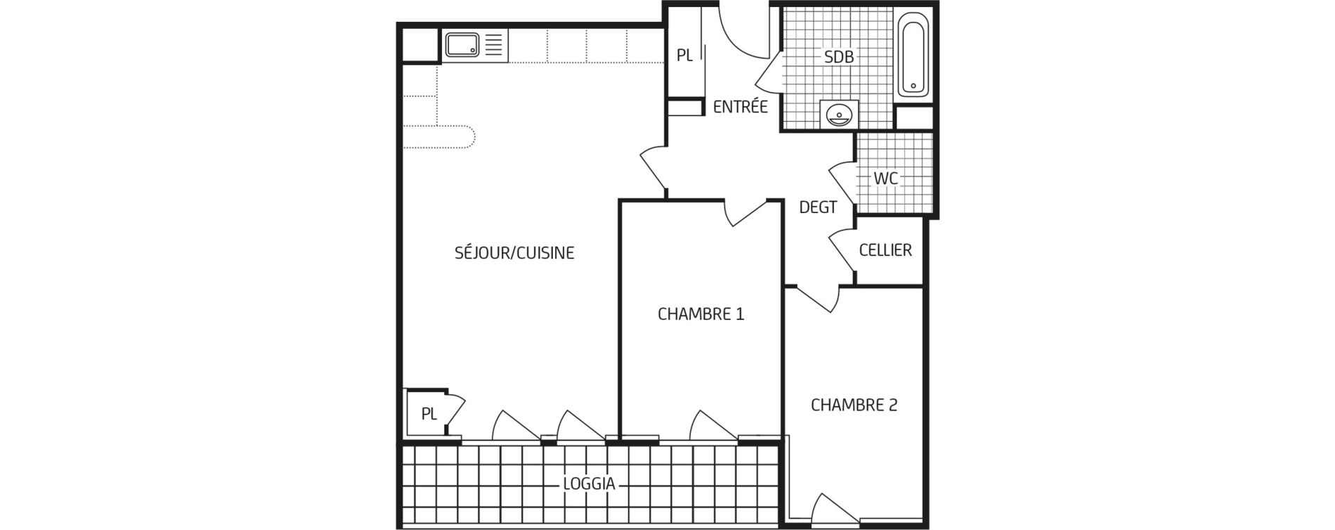 Appartement T3 de 70,68 m2 &agrave; Chartres Saint jean - rechevres - bourgneuf