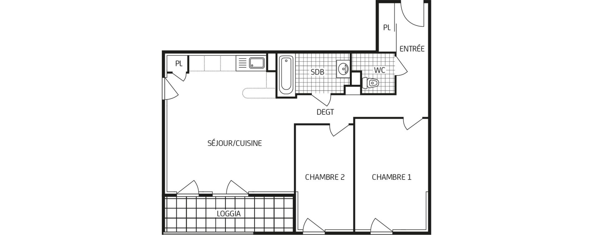 Appartement T3 de 64,34 m2 &agrave; Chartres Saint jean - rechevres - bourgneuf