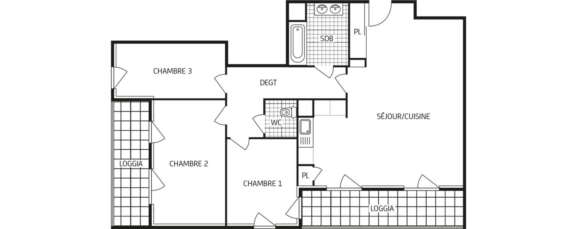 Appartement T4 de 87,17 m2 &agrave; Chartres Saint jean - rechevres - bourgneuf