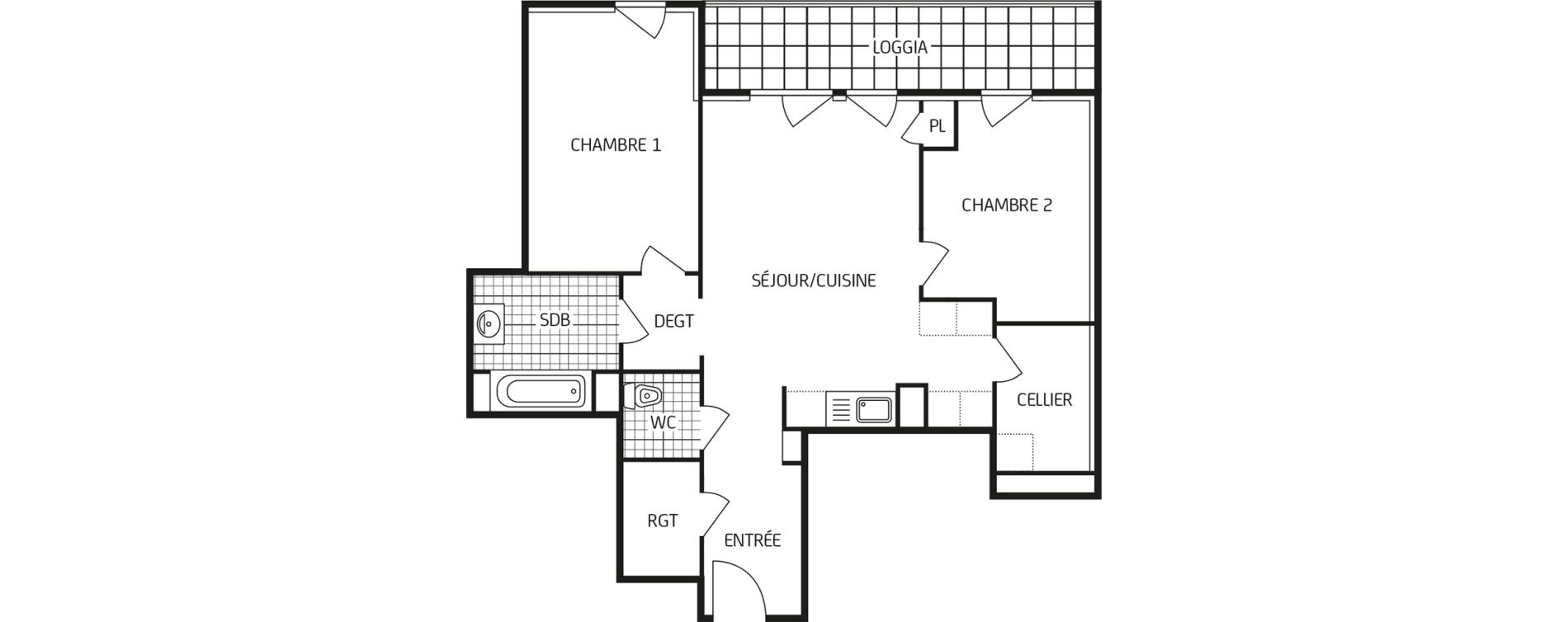 Appartement T3 de 67,07 m2 &agrave; Chartres Saint jean - rechevres - bourgneuf