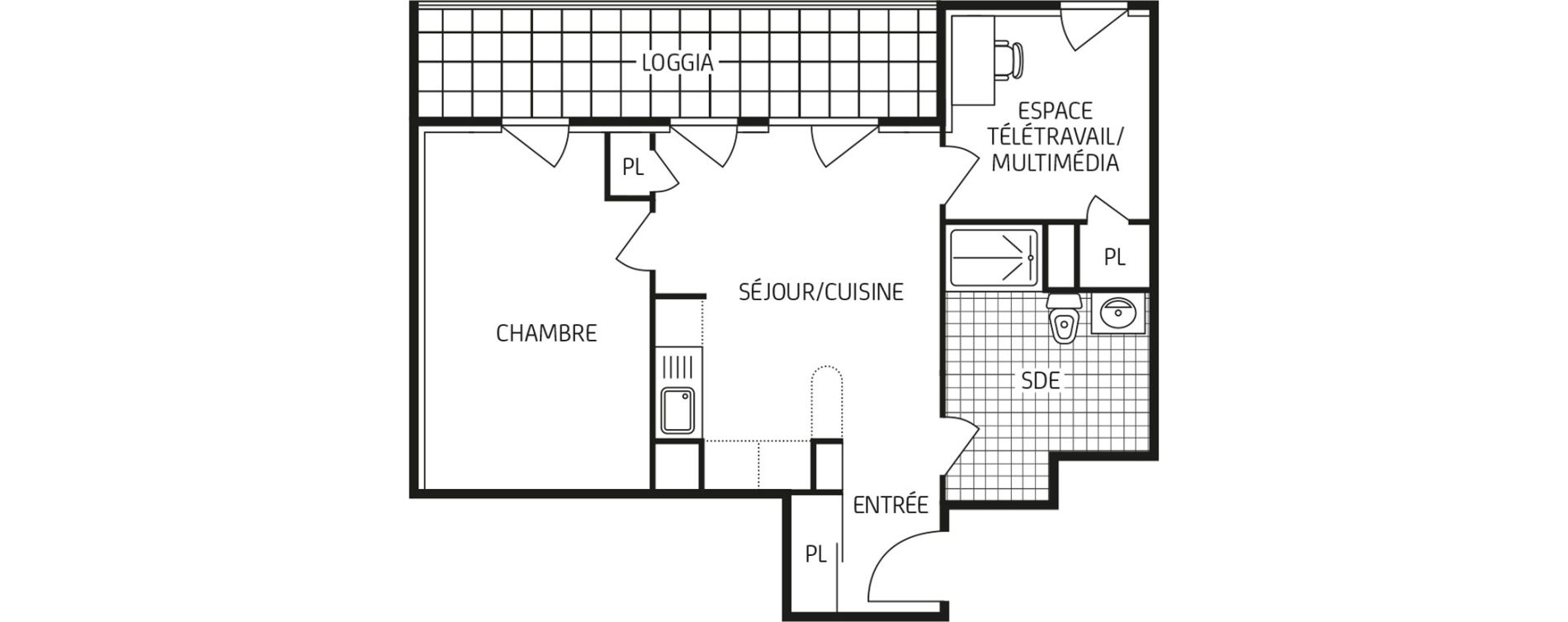 Appartement T2 bis de 46,44 m2 &agrave; Chartres Saint jean - rechevres - bourgneuf