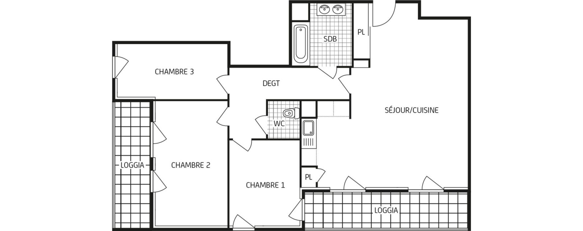 Appartement T4 de 87,17 m2 &agrave; Chartres Saint jean - rechevres - bourgneuf