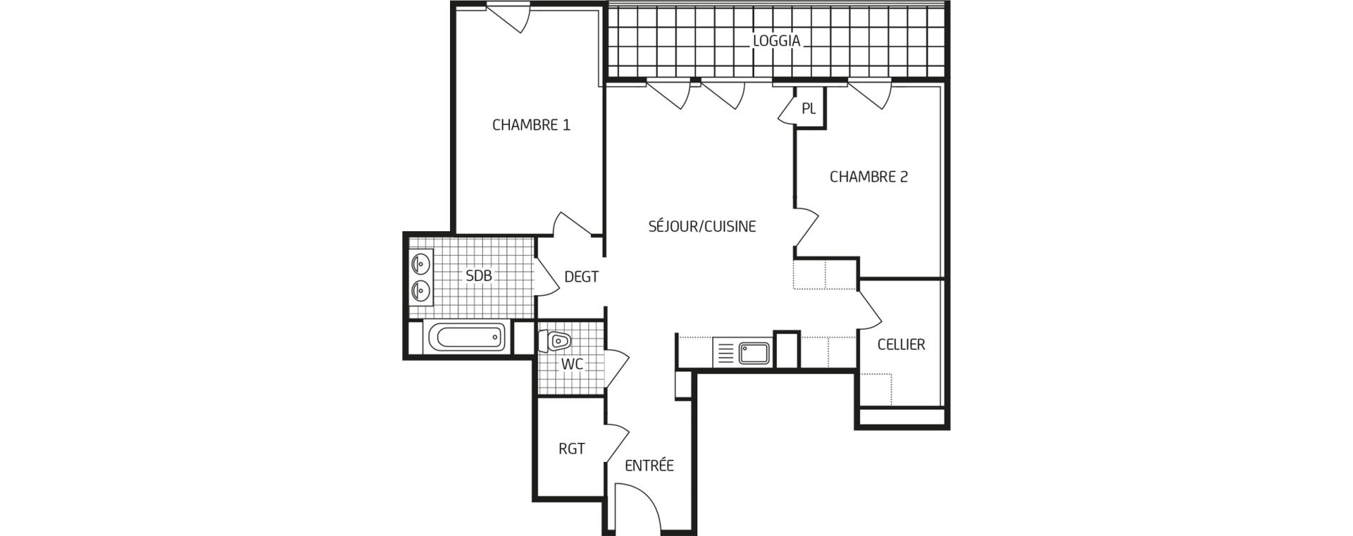 Appartement T3 de 67,07 m2 &agrave; Chartres Saint jean - rechevres - bourgneuf