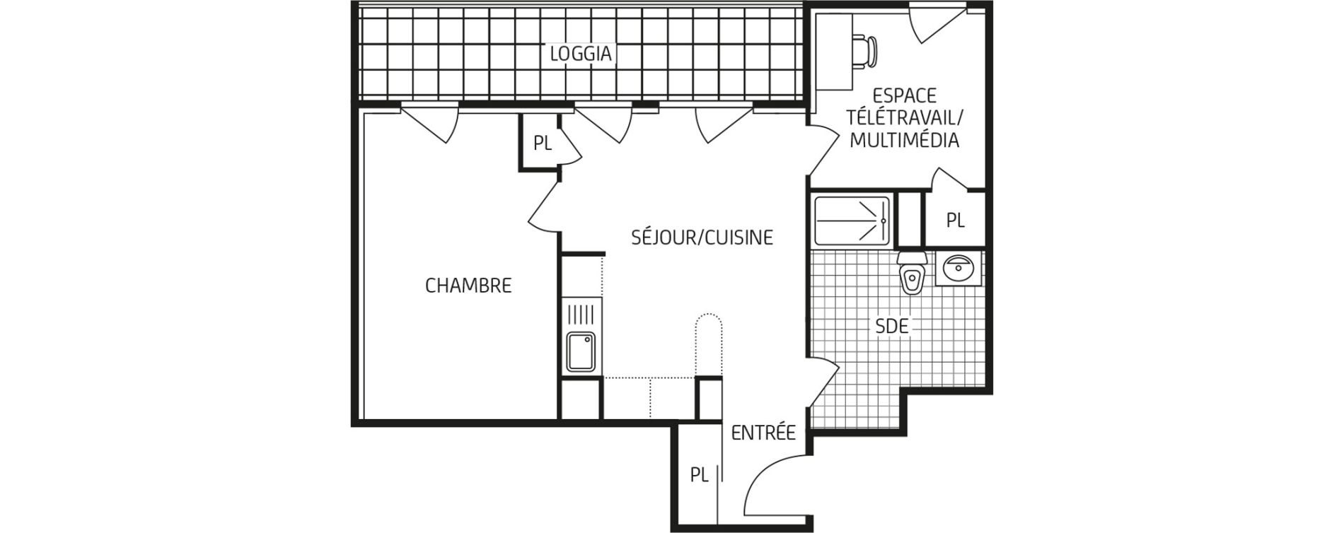 Appartement T2 bis de 46,44 m2 &agrave; Chartres Saint jean - rechevres - bourgneuf