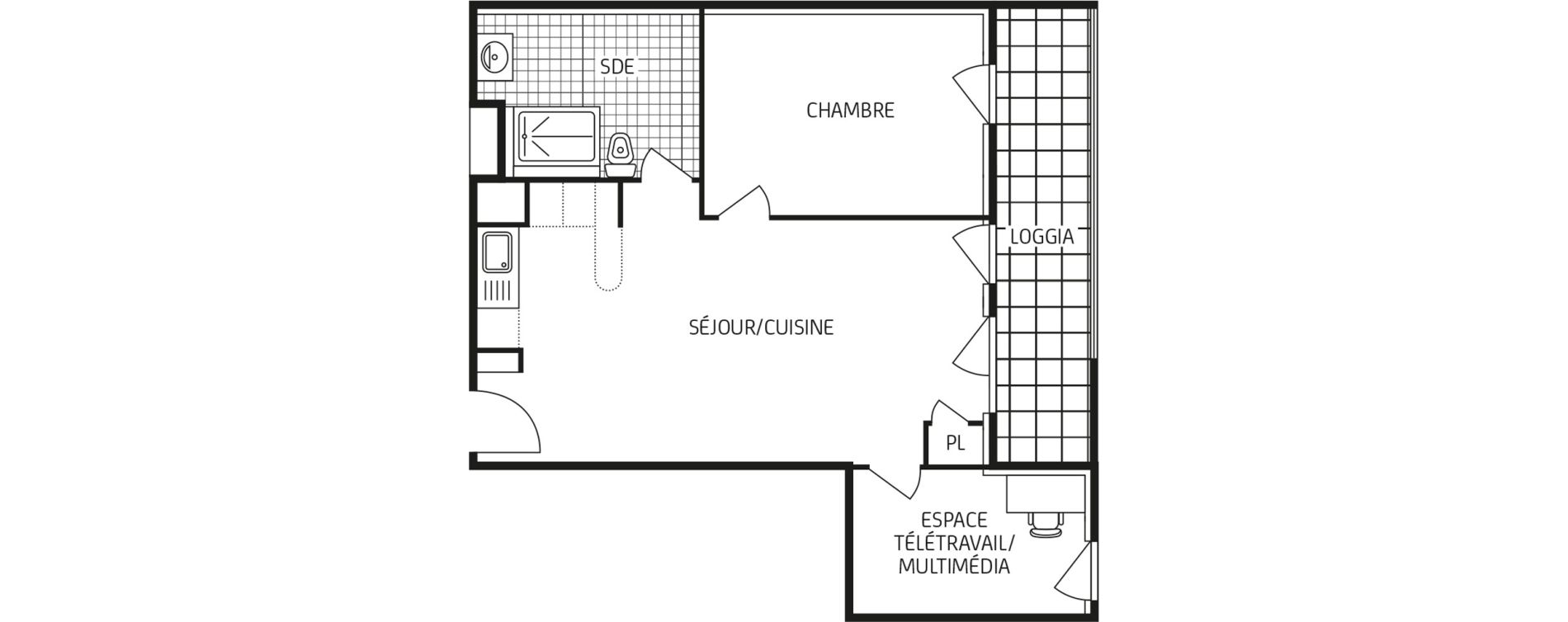 Appartement T2 bis de 53,49 m2 &agrave; Chartres Saint jean - rechevres - bourgneuf