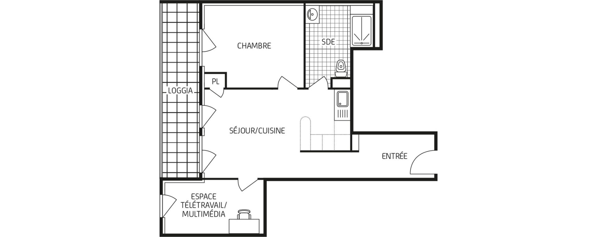 Appartement T2 bis de 48,93 m2 &agrave; Chartres Saint jean - rechevres - bourgneuf