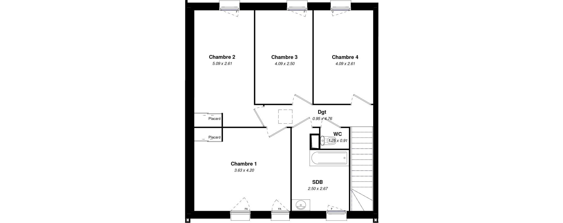 Appartement T5 de 111,31 m2 &agrave; Chartres Centre