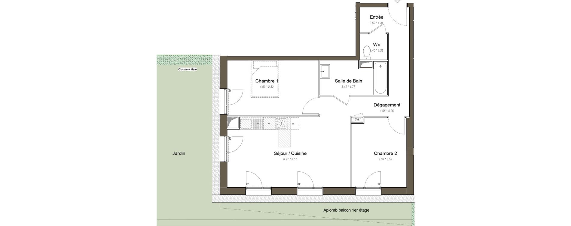 Appartement T3 de 63,50 m2 &agrave; Chartres Les clos