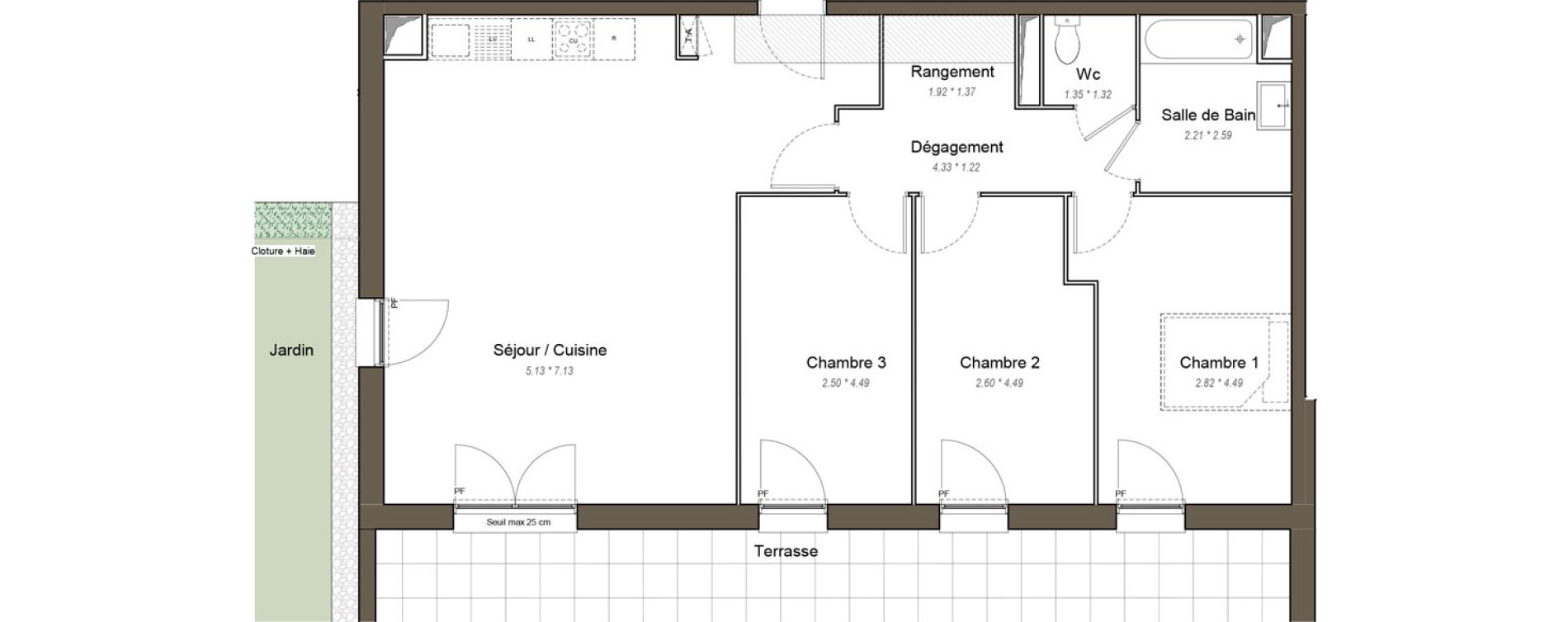 Appartement T4 de 91,10 m2 &agrave; Chartres Les clos