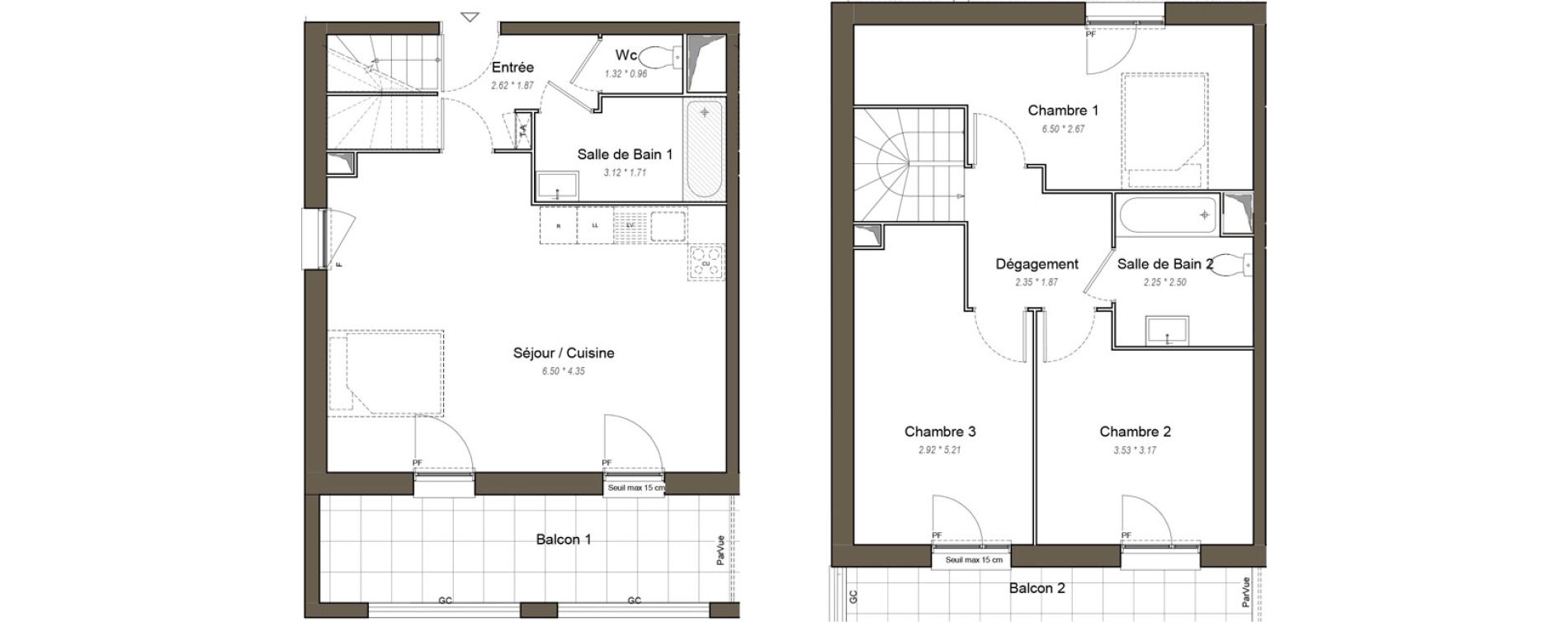 Appartement T4 de 91,90 m2 &agrave; Chartres Les clos