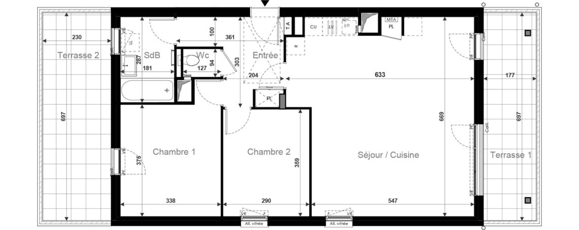 Appartement T3 de 76,10 m2 &agrave; Chartres Madeleine - proust