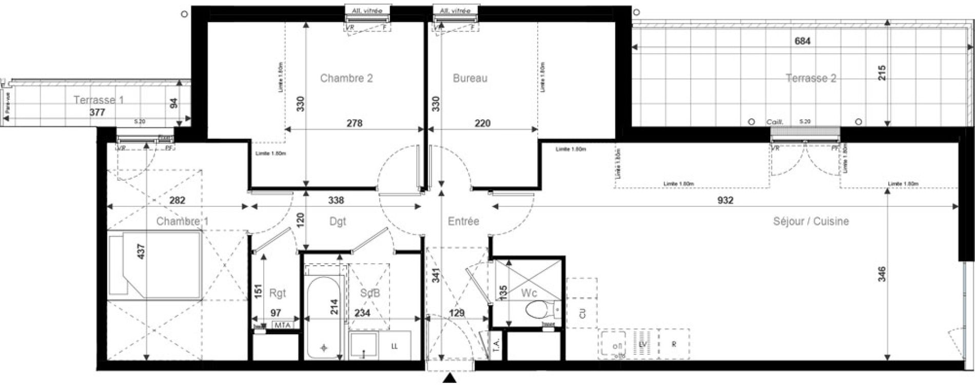 Appartement T3 de 78,01 m2 &agrave; Chartres Madeleine - proust