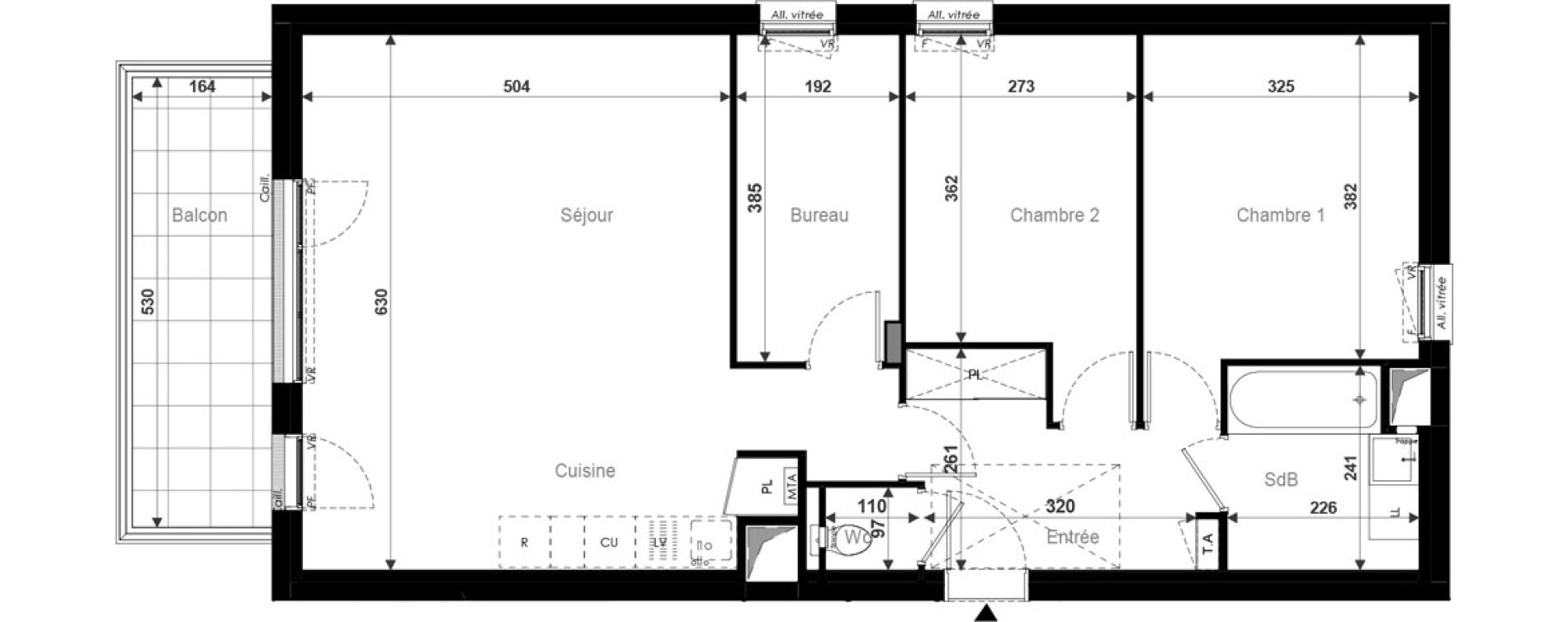 Appartement T3 de 79,39 m2 &agrave; Chartres Madeleine - proust