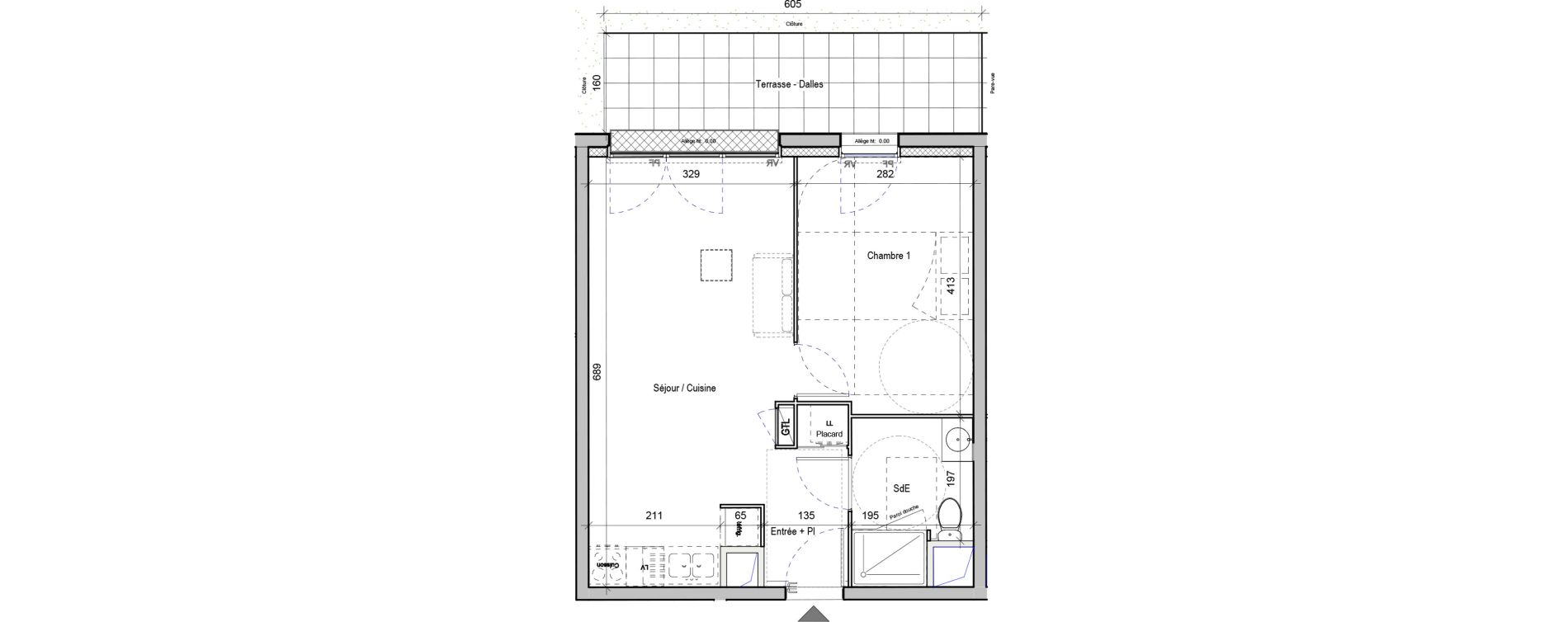 Appartement T2 de 40,67 m2 &agrave; Chartres Fulbert