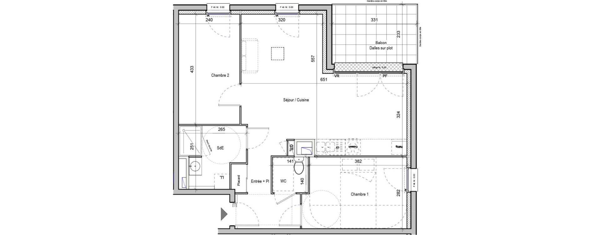 Appartement T3 de 62,04 m2 &agrave; Chartres Fulbert